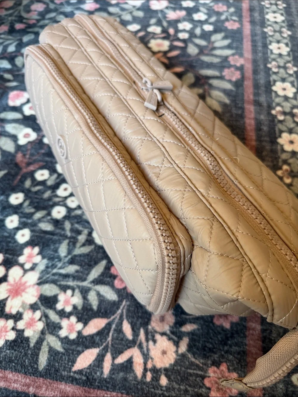 Quilted Bag to organize toiletries, makeup, hot tools and any travel essentials